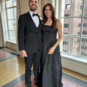 Black Floral Jacquard Maxi Dress